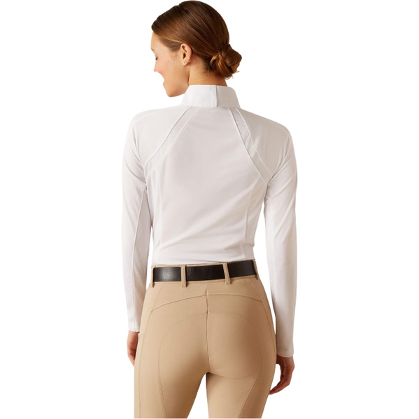 Ariat Womens Sunstopper 3.0 Long Sleeve Show Shirt 10048938 - White